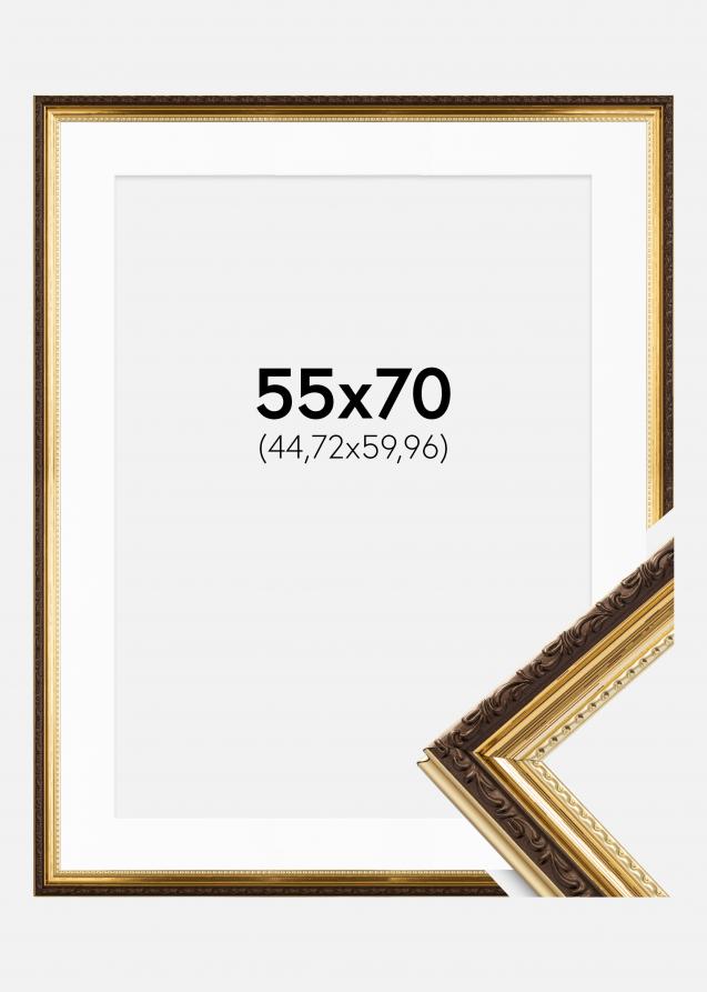 Ramme Abisko Gull 55x70 cm - Passepartout Hvit 18x24 inches
