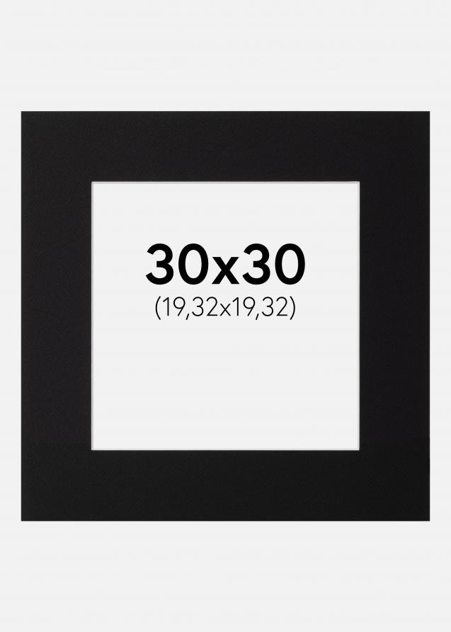 Passepartout Svart Standard (Hvit Kjerne) 30x30 cm (19,32x19,32)