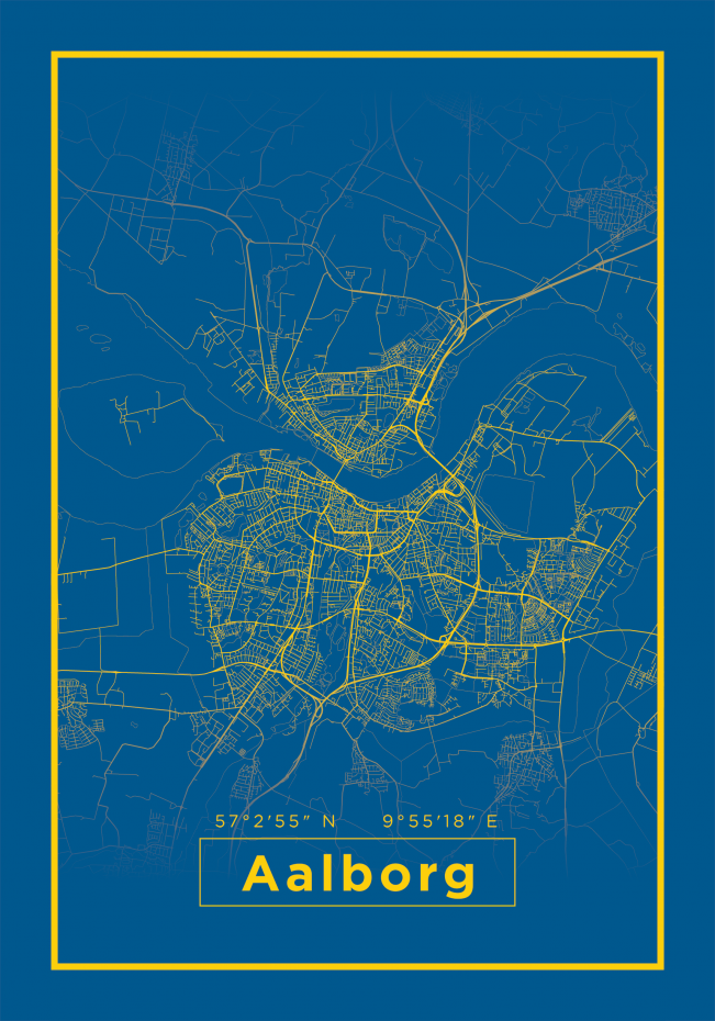 Map - Aalborg - Blue