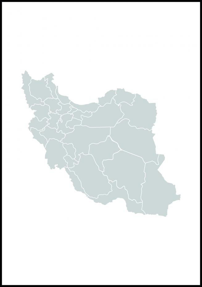 Map Iran Gray