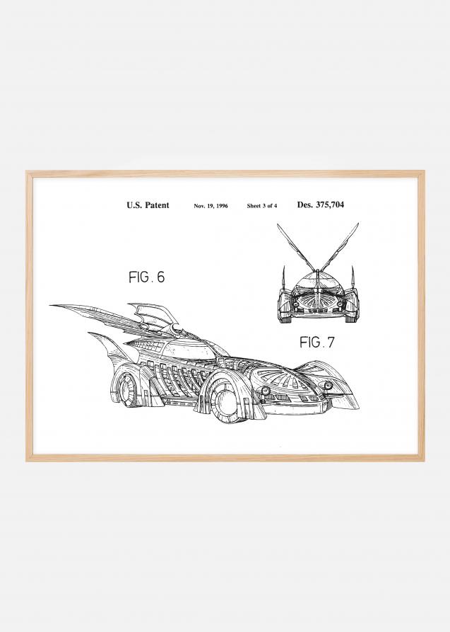 Patenttegning - Batman - Batmobile 1996 III - Plakat