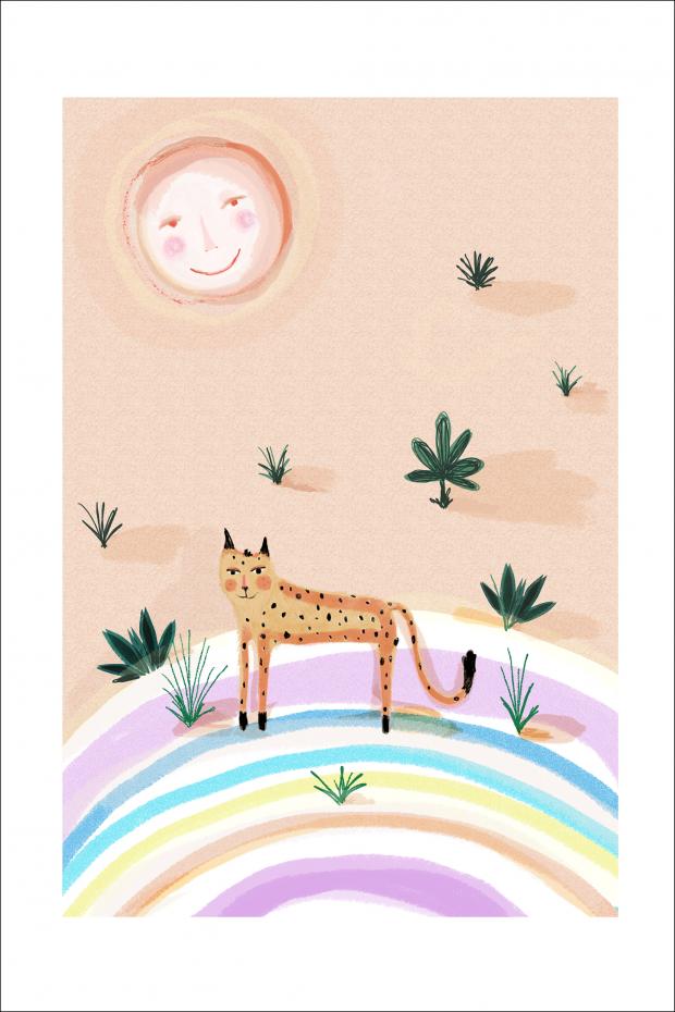 Rainbow Leopard Plakat