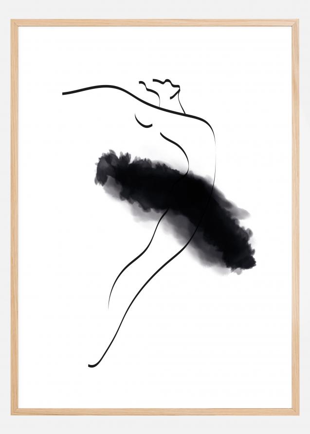 Ballerina Thin Lines Plakat