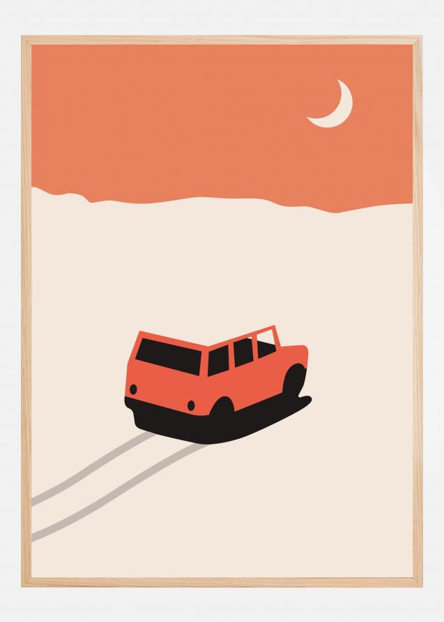 Car In Desert Plakat