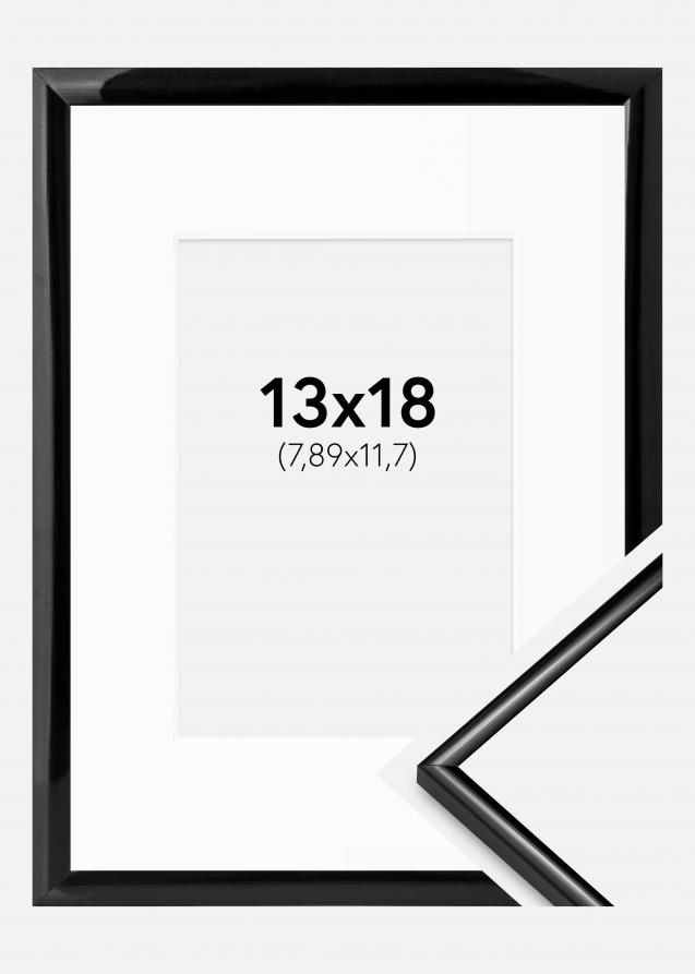Ramme Scandi Svart 13x18 cm - Passepartout Hvit 3,5x5 inches