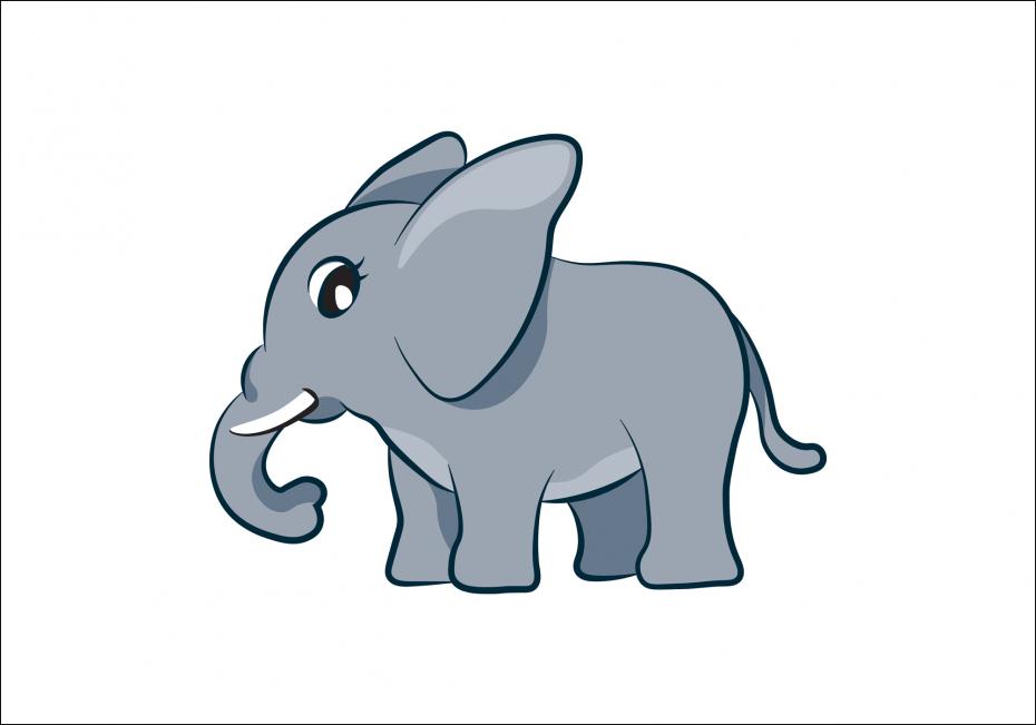 Verdens Dyr Poster - Elefant I