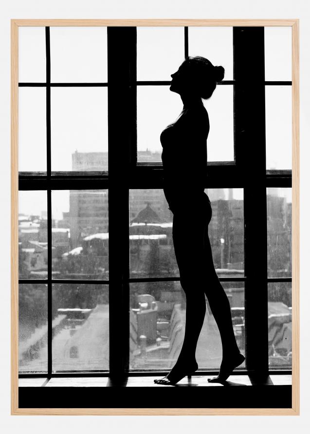Standing in window Plakat