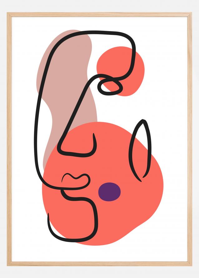 Abstract Face - Red III Plakat