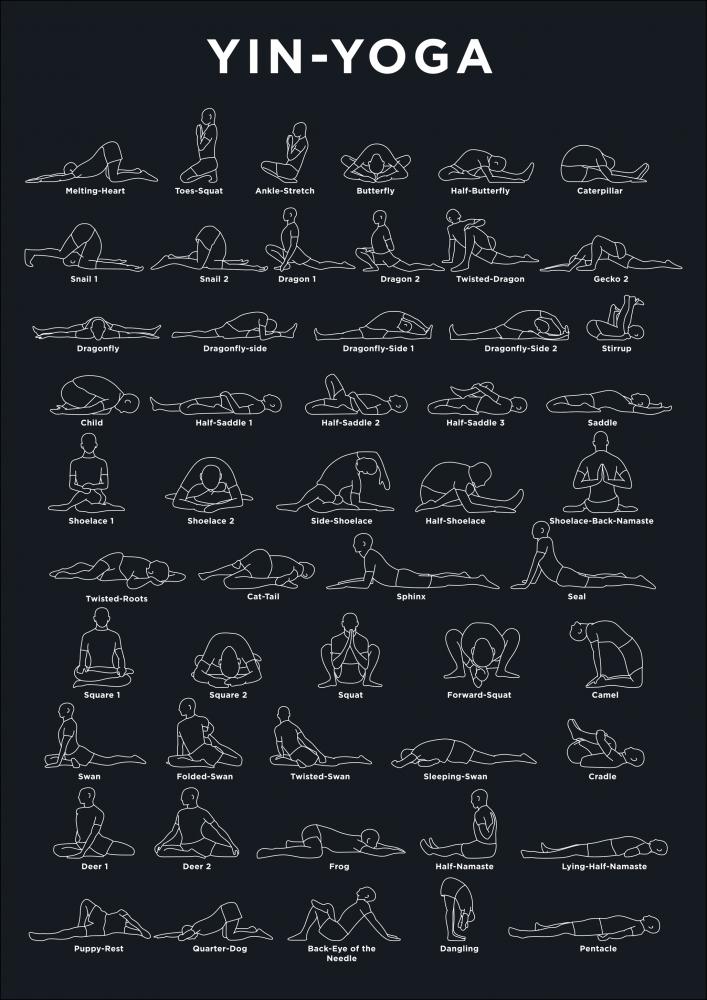 Yoga - Navy Plakat