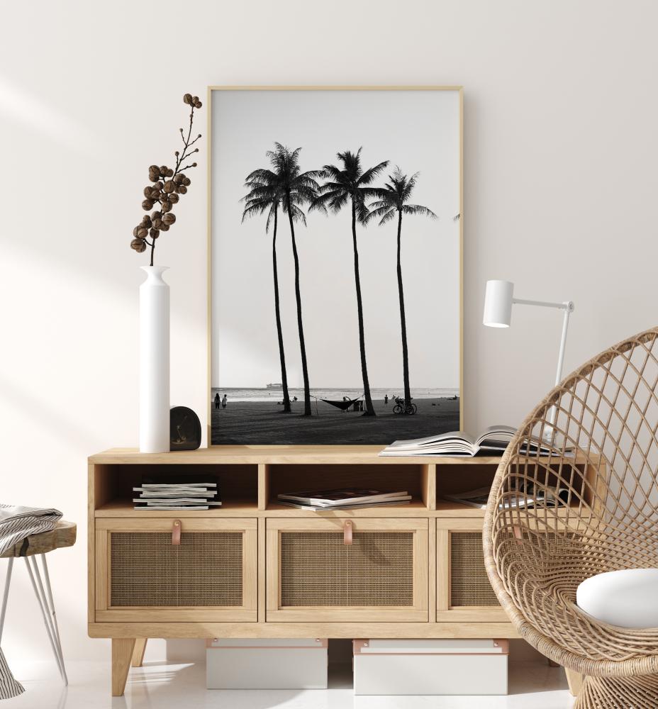 Black And White Palm Trees Plakat