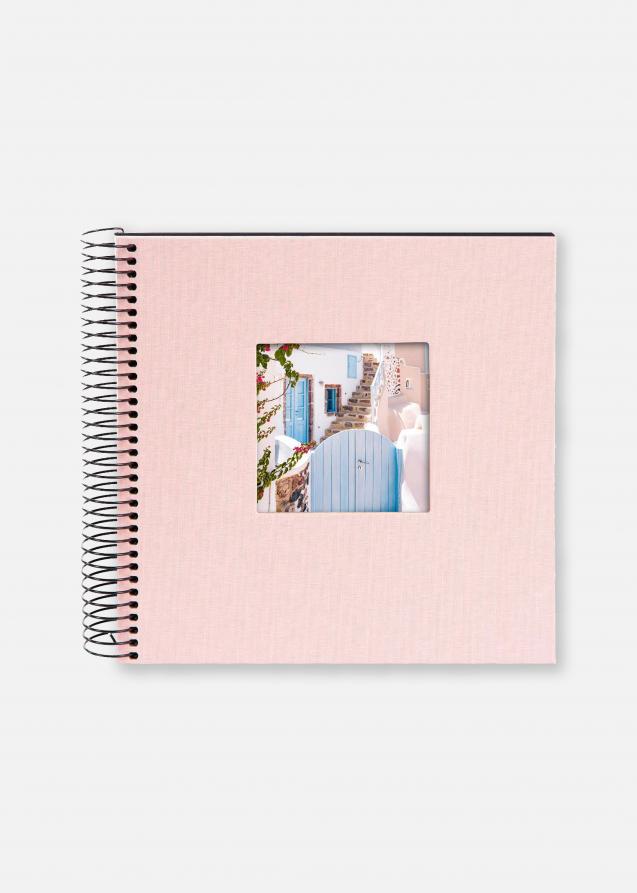 Bella Vista Spiralalbum Rose - 20x20 cm (40 Svarte Sider / 20 ark)