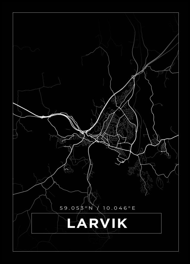 Kart - Lavrik - Svart Plakat