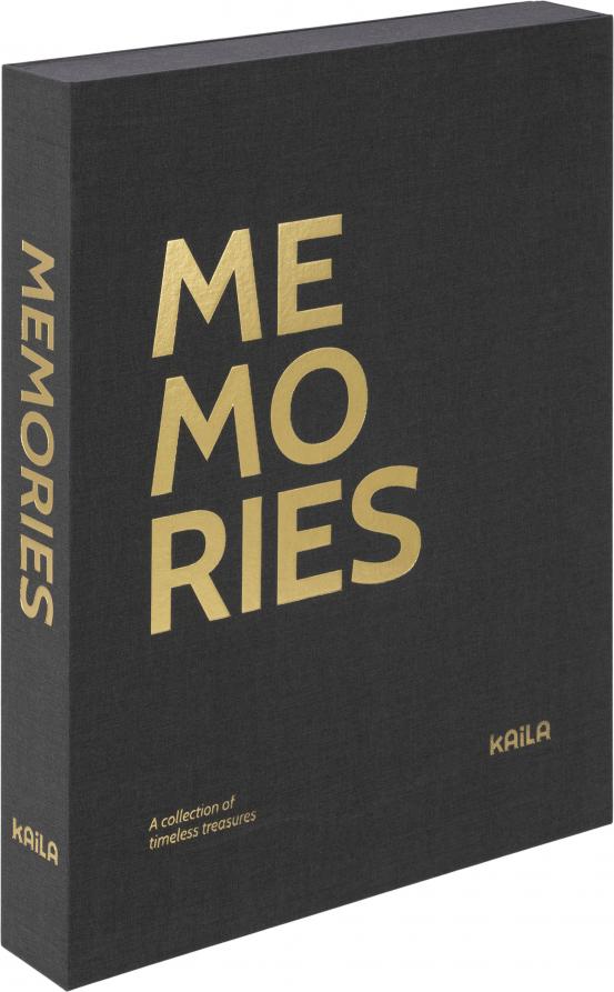 KAILA MEMORIES Black XL - Coffee Table Photo Album (20 Svarte Sider)
