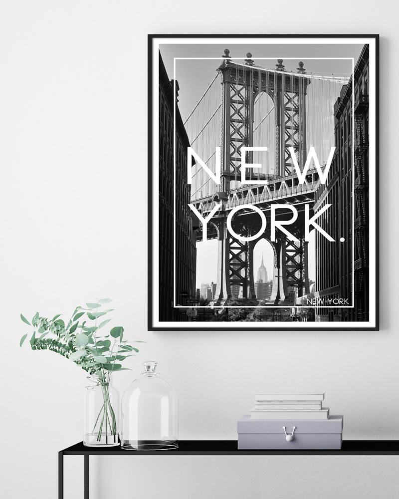 New York Black & White 50x70 cm