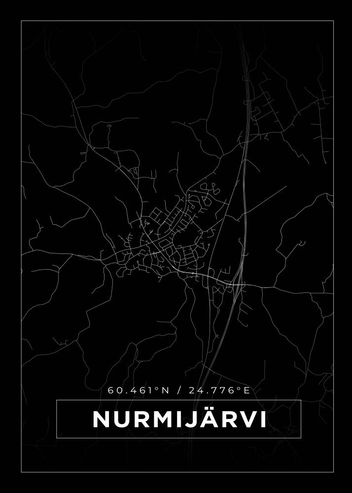 Kart - Nurmijrvi - Svart Plakat