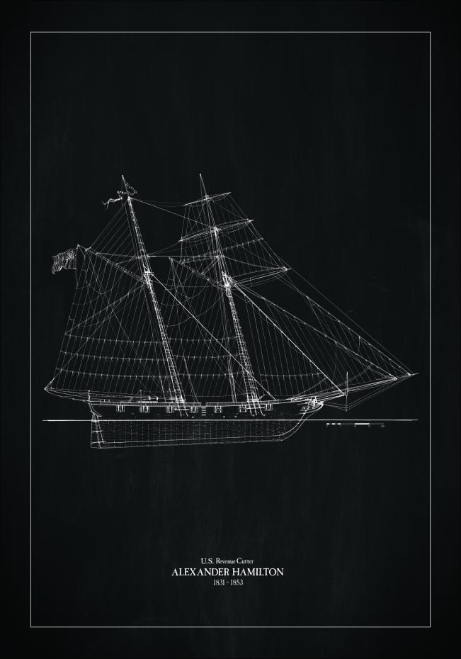 Krittavle - Skip - USRC Alexander Hamilton - Affisch Plakat