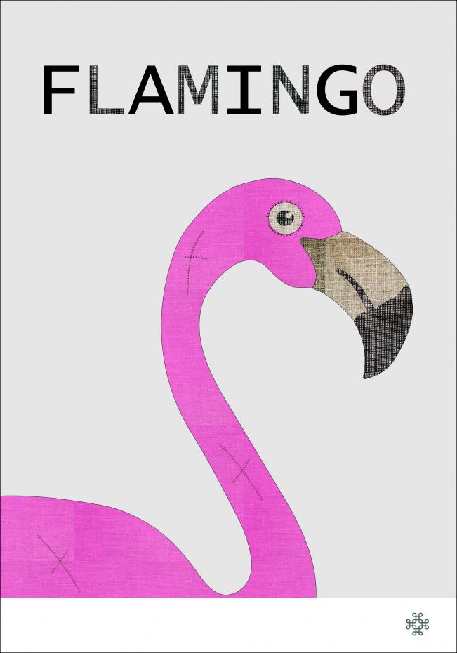 Fabric flamingo Plakat
