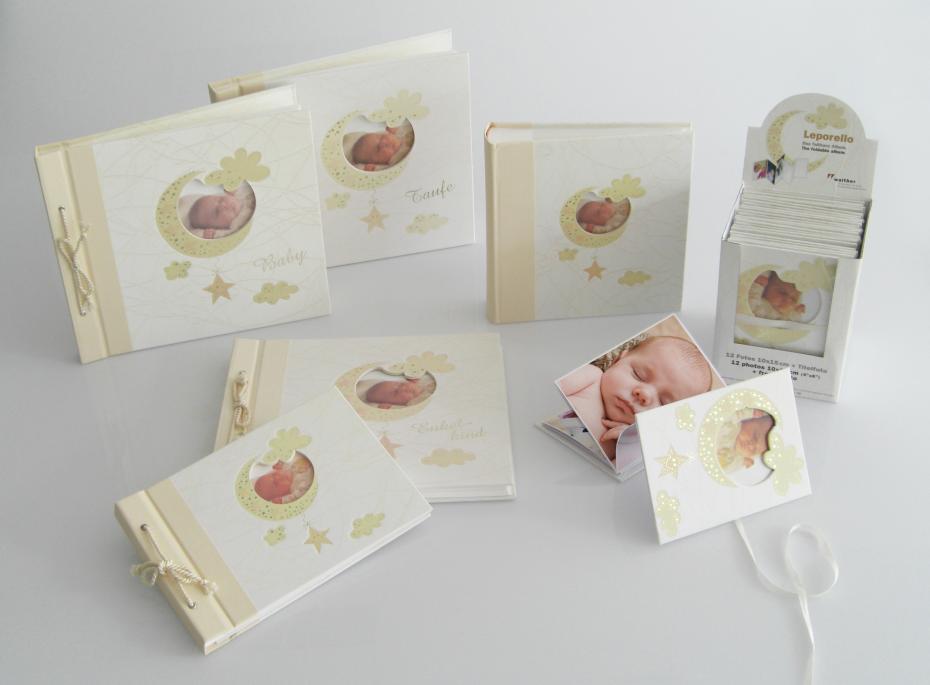 Babyalbum Bambini Creme - 23,5x16 cm (40 Hvite Sider / 20 Ark)