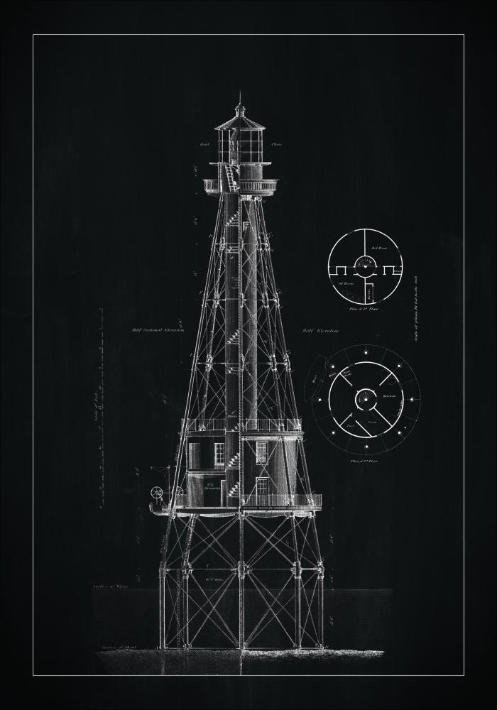 Krittavle - Fyrhus - Ship Shoal Lighthouse - Affisch