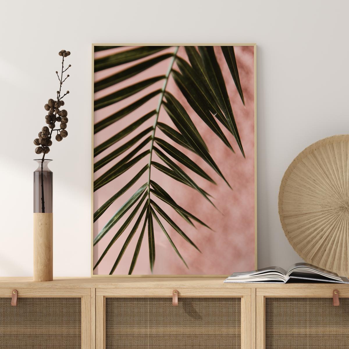 Pink pastell palm Plakat