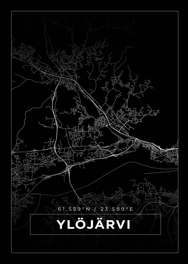 Kart - Yljrvi - Svart Plakat