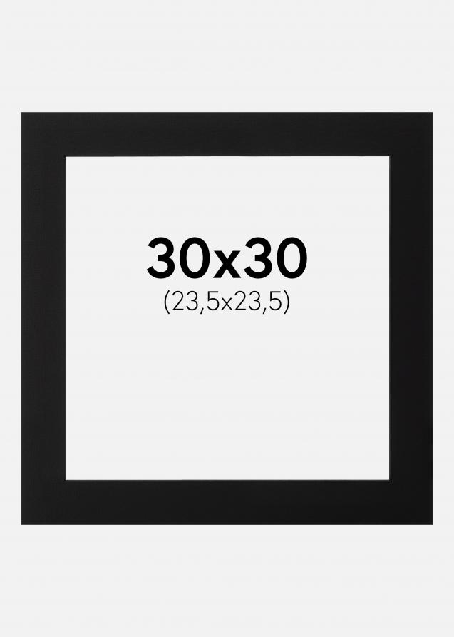 Passepartout Svart (Svart kjerne) 30x30 cm (23,5x23,5)