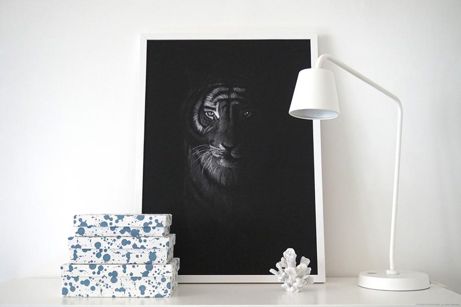 Per Svanstrm - Tiger in the dark 50x70 cm