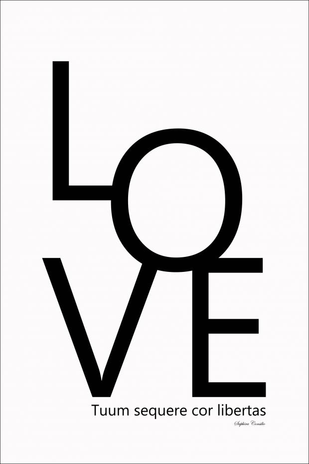 Love text art Plakat