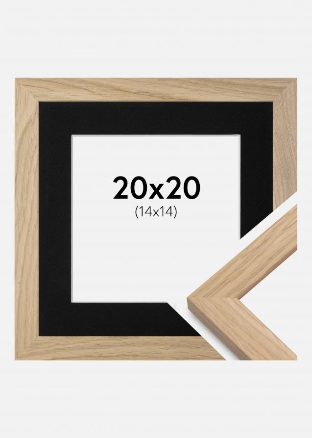 Ramme Oak Wood 20x20 cm - Passepartout Svart 15x15 cm