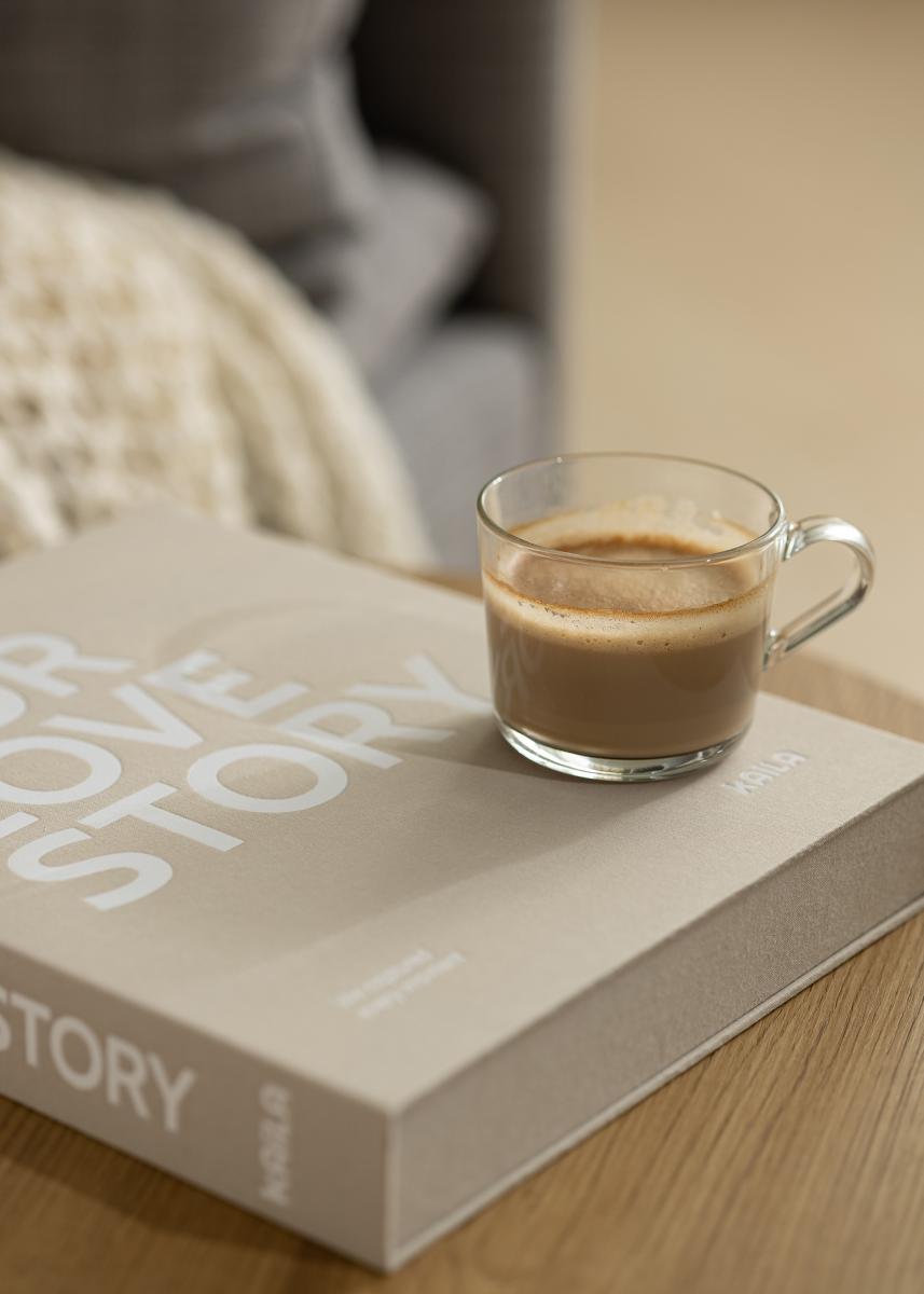 KAILA OUR LOVE STORY Grey - Coffee Table Photo Album (60 Svarte Sider)