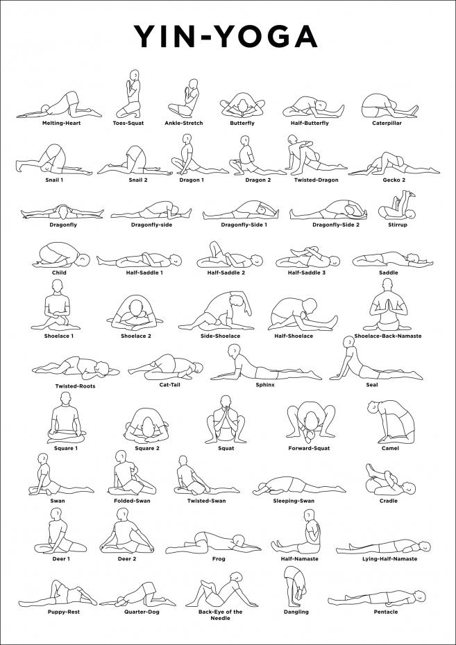 Yoga - White Plakat