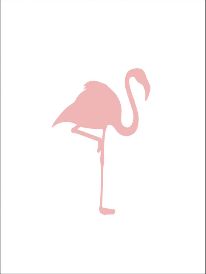 Flamingo - Pudderrosa Plakat