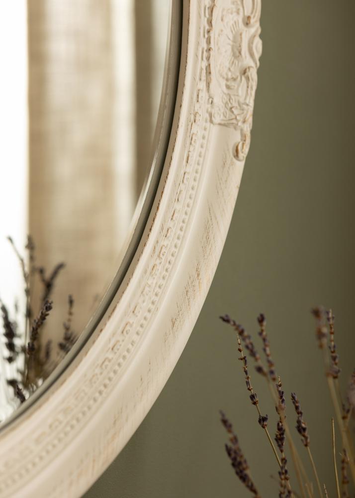 Speil Antique Hvit Oval 50x60 cm