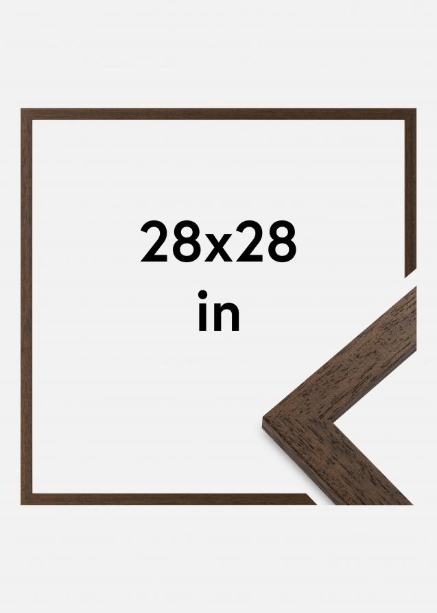 Ramme Brown Wood Akrylglass 28x28 inches (71,12x71,12 cm)