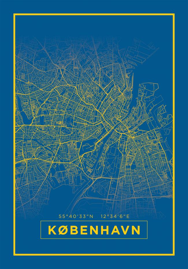 Map - Kbenhavn - Blue