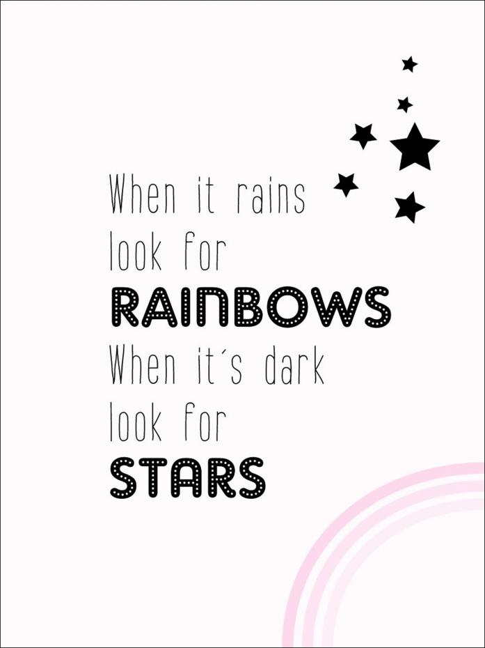 Rainbow and stars - Rosa