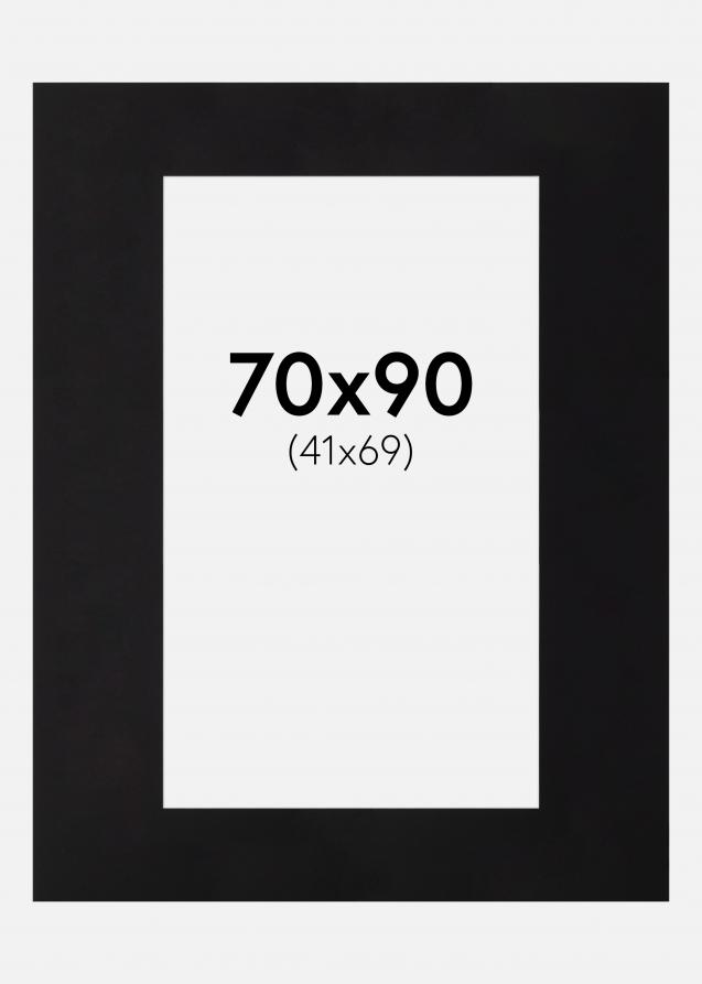 Passepartout Svart Standard (Hvit Kjerne) 50x80 (41x69)