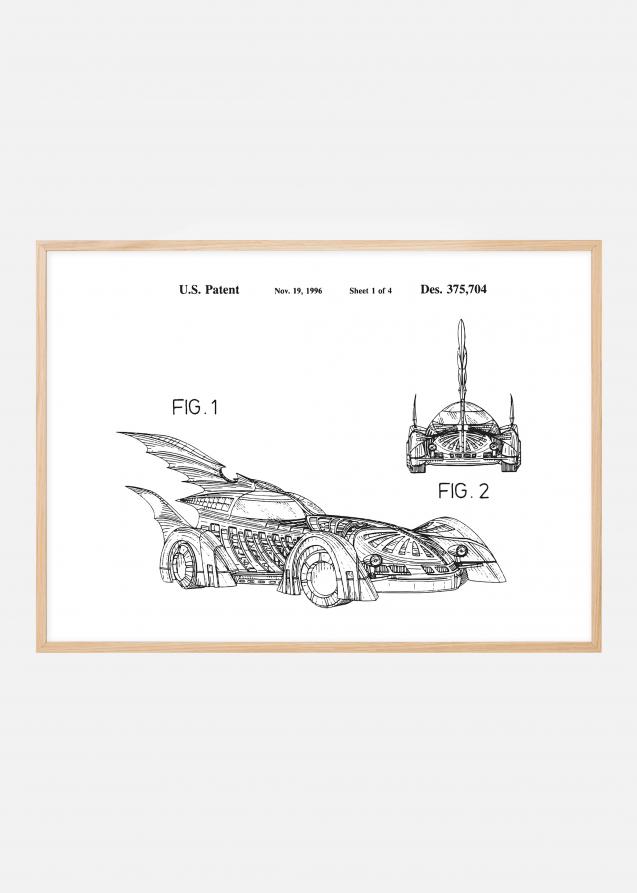 Patenttegning - Batman - Batmobile 1996 I - Plakat