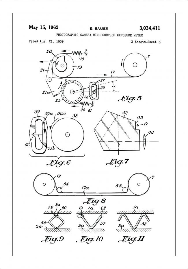 Patenttegning - Kamera III - Poster