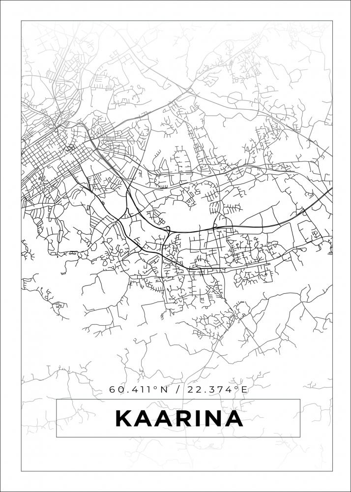 Kart - Kaarina - Hvit Plakat