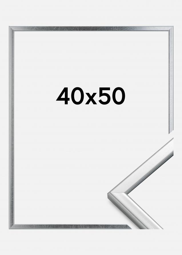 Ramme Slim Matt Antirefleksglass Sølv 40x50 cm