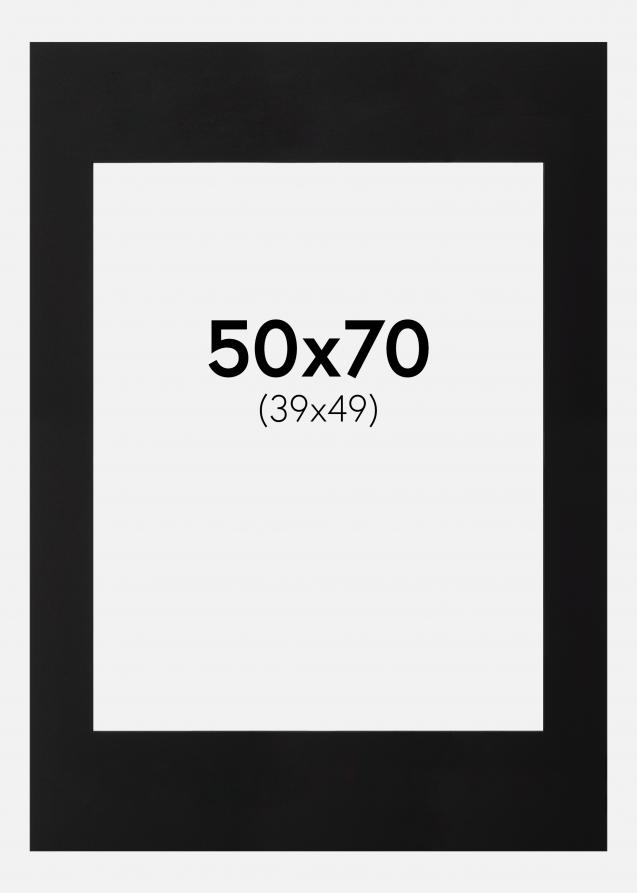 Passepartout Svart (Svart kjerne) 50x70 cm (39x49)