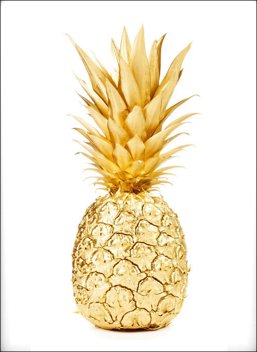 Gold Pineapple Plakat