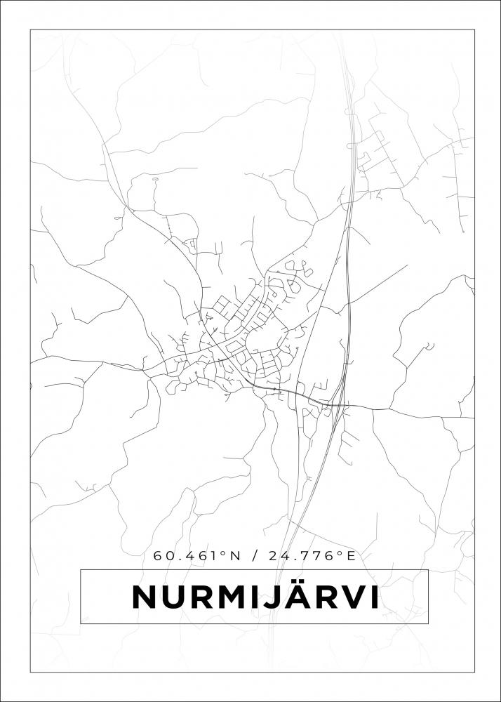 Kart - Nurmijrvi - Hvit Plakat