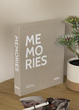 KAILA MEMORIES Grey/White - Coffee Table Photo Album (60 Svarte Sider / 30 Ark)