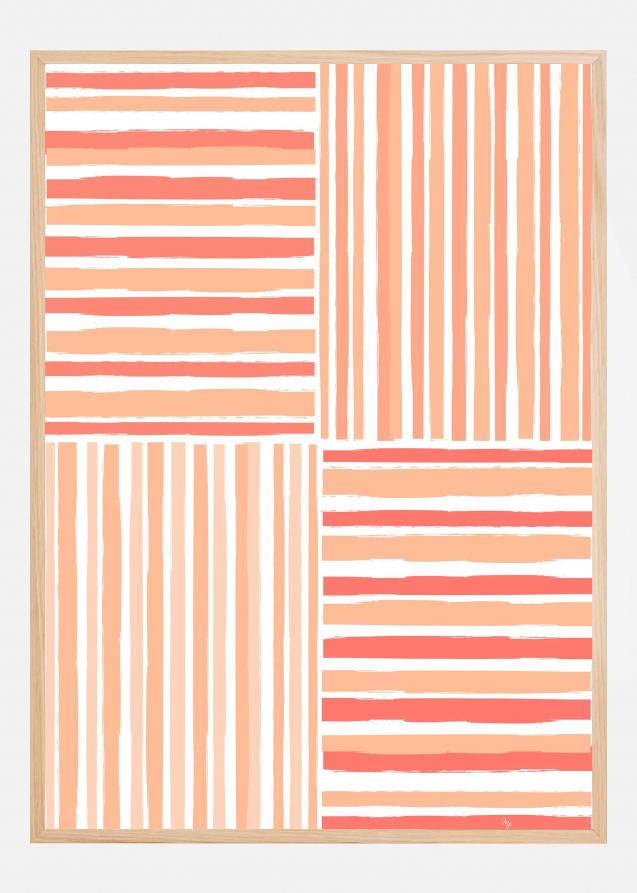 Peach Stripes Plakat
