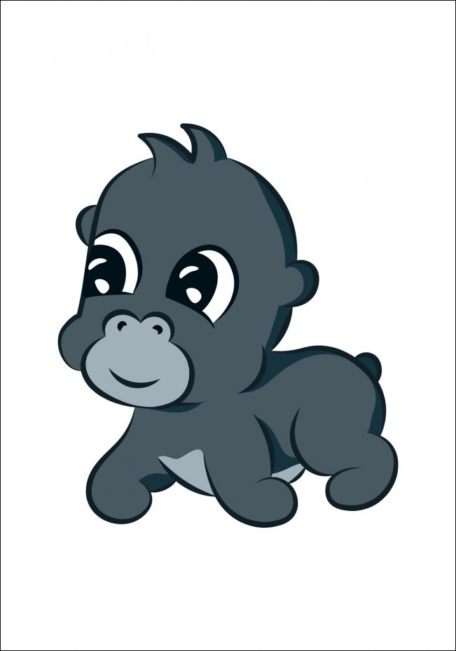Verdens Dyr Poster - Gorilla