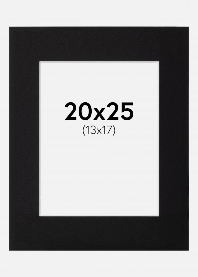 Passepartout Svart Standard (Hvit Kjerne) 20x25 cm (13x17)