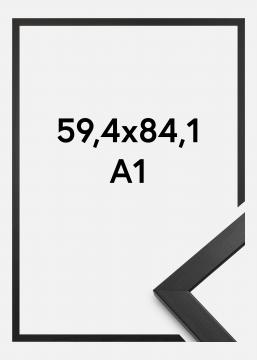 Stilren Svart er en bred bilderamme i tre. 59,4x84 cm (A1)