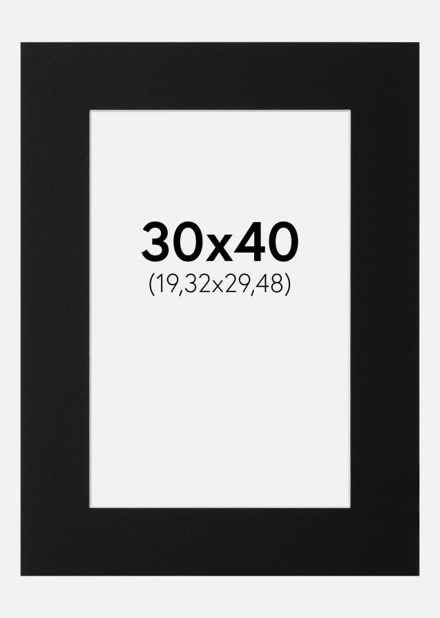 Passepartout Canson Svart (Hvit kjerne) 30x40 cm (19,32x29,48)